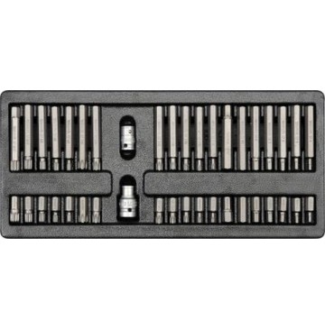 Insert with equipment for a workshop trolley