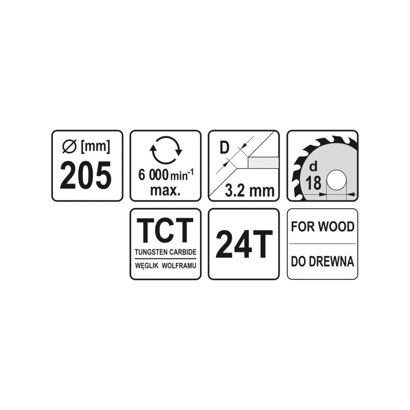 Tarcza widiowa 205x24tx18mm