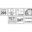 Tarcza widiowa 205x24tx18mm