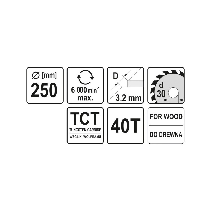 Tarcza widiowa 250x60tx30mm