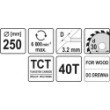 Tarcza widiowa 250x60tx30mm