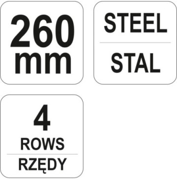Szczotka druciana drut stal 4 rzędy rękojeść plastik