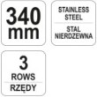Szczotka druciana drut nierdz 3 rzędy rękojeść plastik