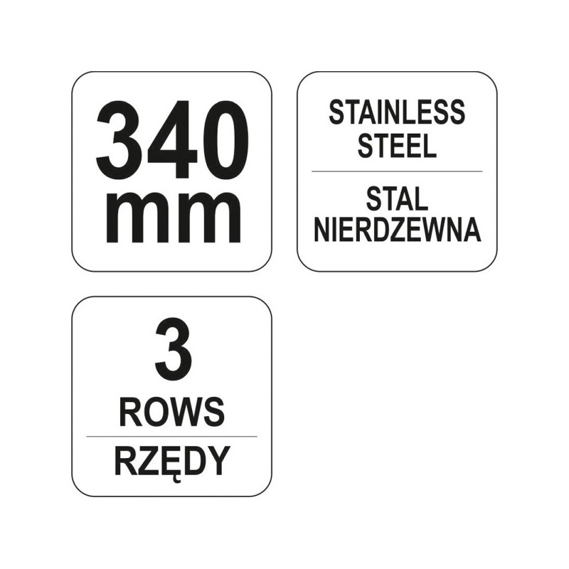 Szczotka druciana drut stal 3 rzędy ze skrobakiem