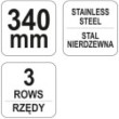 Szczotka druciana drut stal 3 rzędy ze skrobakiem