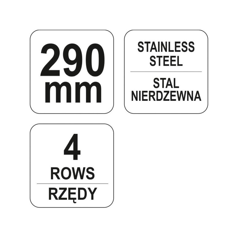 Szczotka druciana drut nierdz 4 rzędy rękojeść plastik