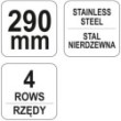 Szczotka druciana drut nierdz 4 rzędy rękojeść plastik
