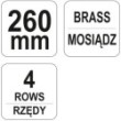Szczotka drucianadrut mosiężny4 rzędyrękojeść plastikowa