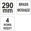 Szczotka drucianadrut mosiężny 4 rzędy ze skrobakiem