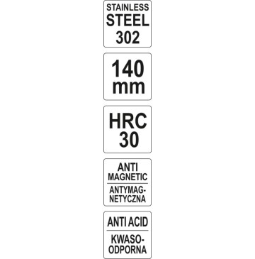 Pęseta prosta 140mm