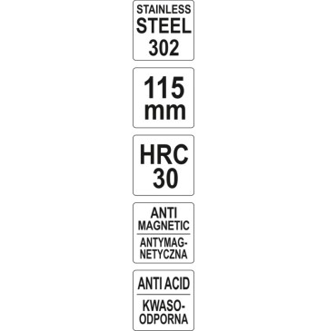 Pęseta odgięta 115mm