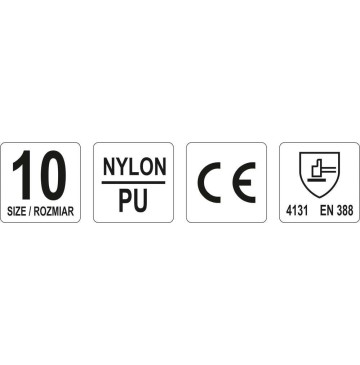 Rękawice robocze nylonowe szare 10