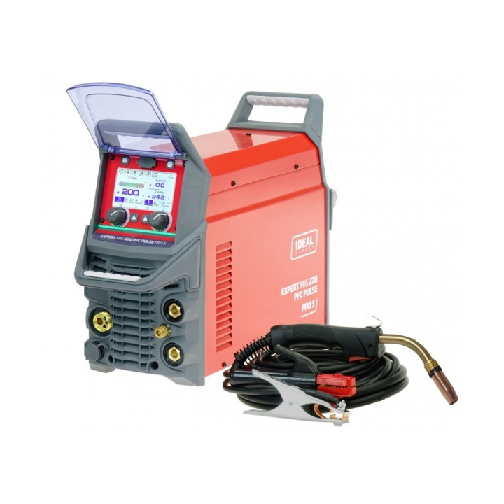 INWERTOROWY PÓŁAUTOMAT SPAWALNICZY EXPERT MIG 220 PFC PULSE PRO5 LCD