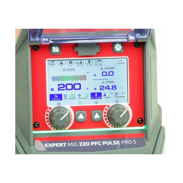 INWERTOROWY PÓŁAUTOMAT SPAWALNICZY EXPERT MIG 220 PFC PULSE PRO5 LCD