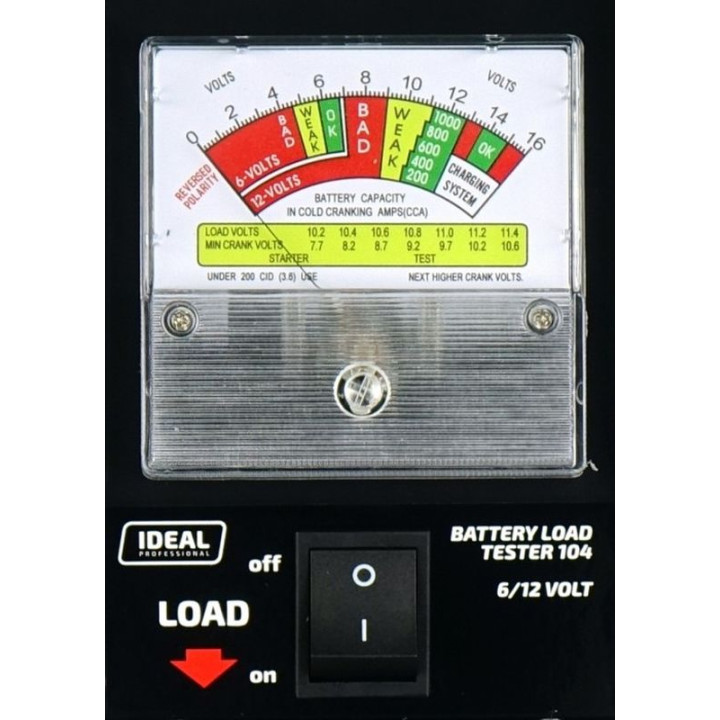 TESTER AKUMULATORÓW OBCIĄŻENIOWY LBT104 6V 12V 135A
