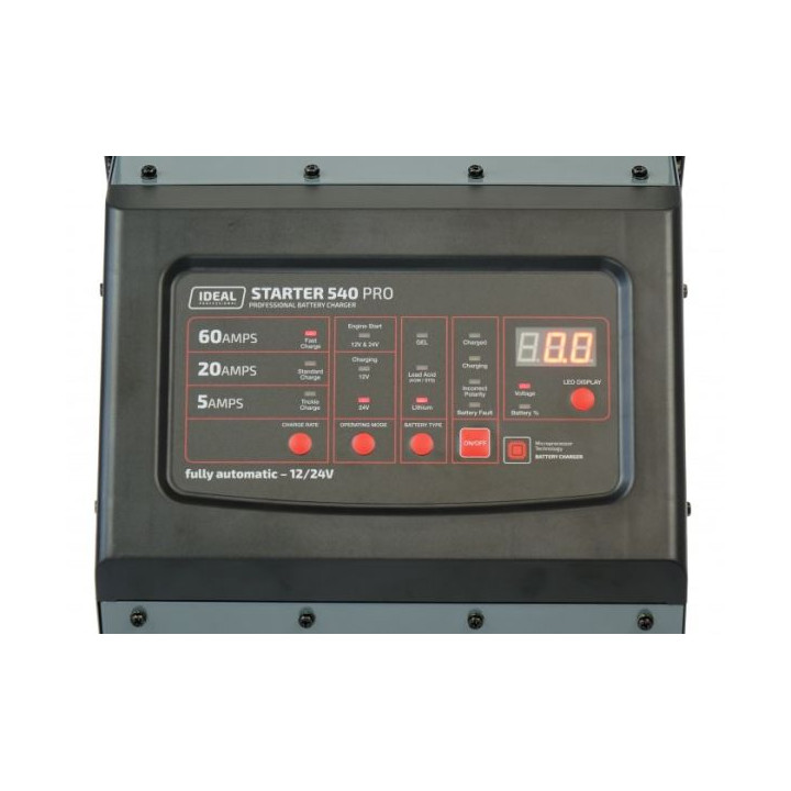 PROSTOWNIK Z ROZRUCHEM STARTER 540 PRO 12V / 24V, 60A ROZRUCH: 540A