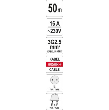 Przedłużacz 50m