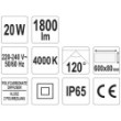 Oprawa hermetyczna ip65 led 20w 4000k