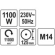 Szlifierka kątowa 1100w