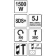 Młotowiertarka sds plus 1500 w elektryczna