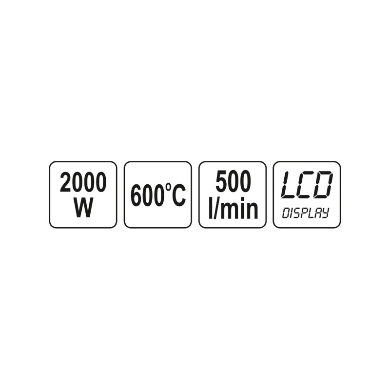 Opalarka 2000w 70600c akces wyśw lcd