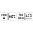 Opalarka 2000w 70600c akces wyśw lcd