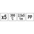 Wkłady pp 25x5mm 5x1m 5szt