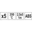Wkłady abs 25x5mm 5xm 5szt