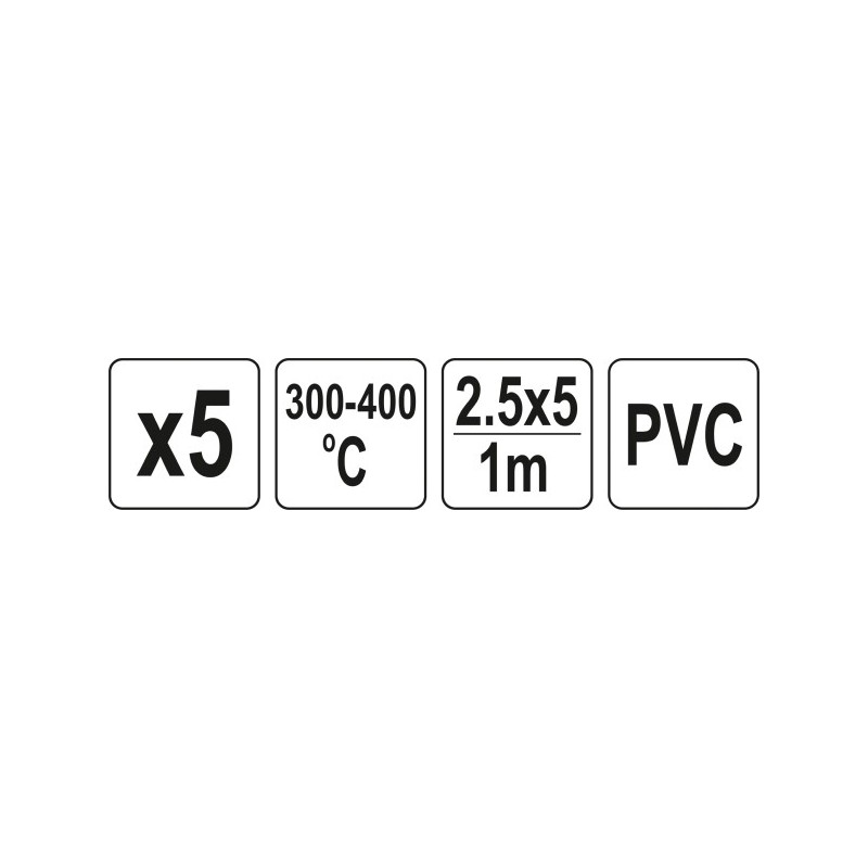 Wkłady pvc 25x5mm 5x1m 5szt