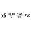 Wkłady pvc 25x5mm 5x1m 5szt