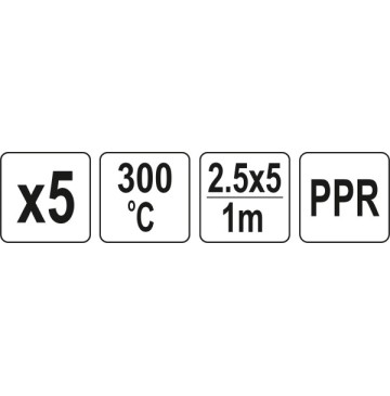 Wkłady ppr 25x5mm 5x1m 5szt