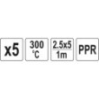 Wkłady ppr 25x5mm 5x1m 5szt
