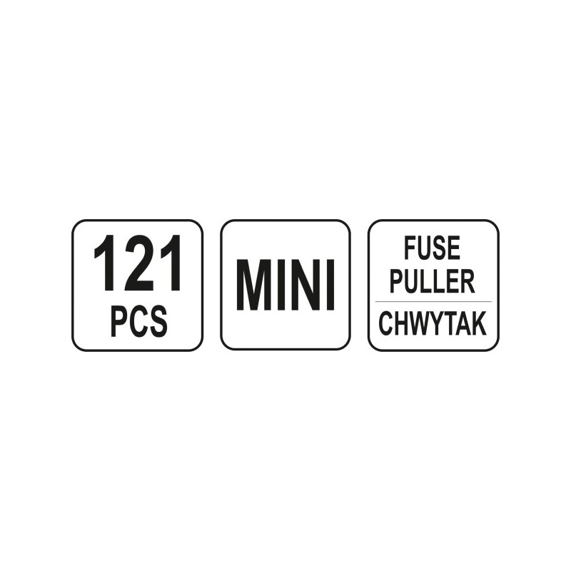 Zestaw bezpieczników mini 121 el