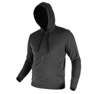 BLUZA ROZPINANA Z KAPTUREM COMFORT, SZARA, ROZMIAR XL