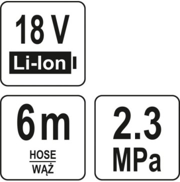 Myjka ciśnieniowa 18v z zasysaniem