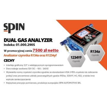 Przenośny analizator gazów r134a i hfo1234yf z modułem zgodnym z normami sae / vda i drukarką