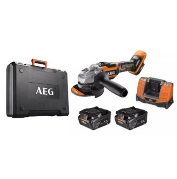 Aeg szlifierka kątowa 125mm 18v bezszczotkowa zestaw