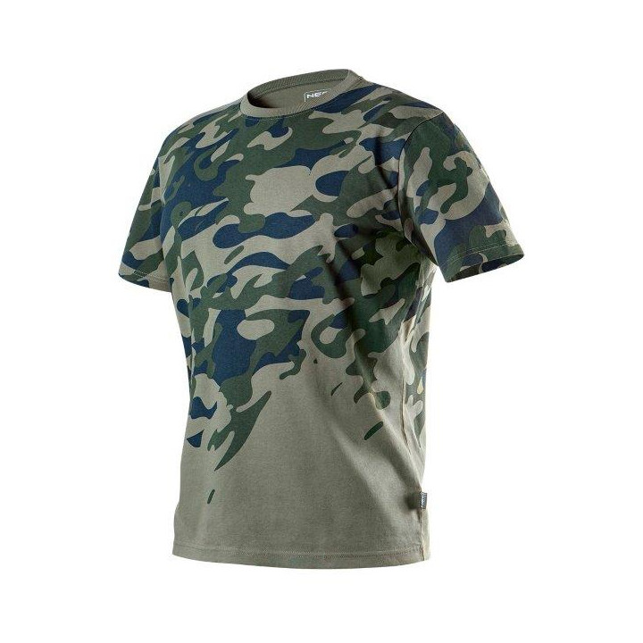 T-SHIRT ROBOCZY Z NADRUKIEM CAMO, M