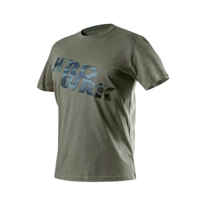 T-SHIRT ROBOCZY OLIWKOWY CAMO, M