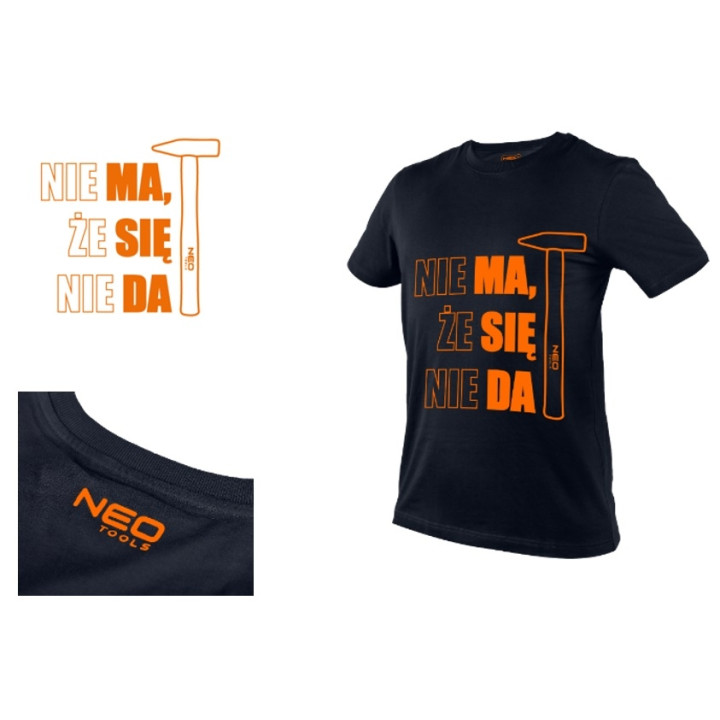 T-SHIRT Z NADRUKIEM, MA SIĘ DA, ROZMIAR M