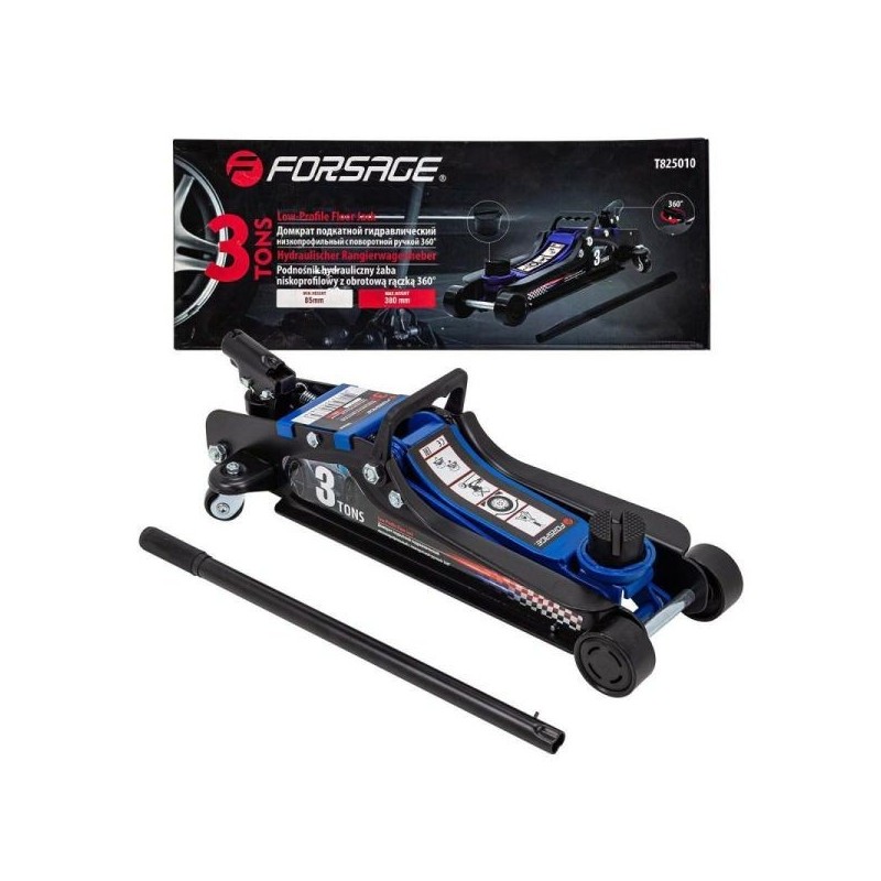 51087 podnośnik hydrauliczny 3t typu żaba forsage 85-380mm for f-t825010
