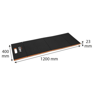SKŁADANA MATA DO PRACY POD SAMOCHODEM, 1200 X 400 X 23 MM, 3 WARSTWY