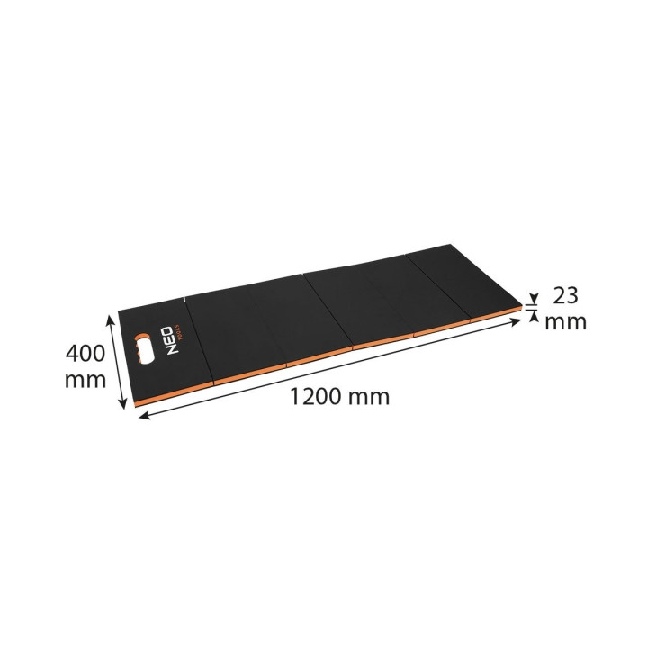 SKŁADANA MATA DO PRACY POD SAMOCHODEM, 1200 X 400 X 23 MM, 3 WARSTWY