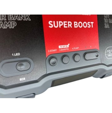 Booster urządzenie rozruchowe z kompresorem 12v-1000/2000 a - 10 bar - 555 wh
