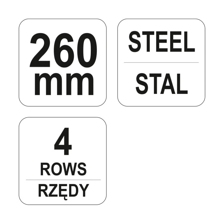 SZCZOTKA DRUCIANA, DRUT STAL. 4 RZĘDY, RĘKOJEŚĆ PLASTIK.