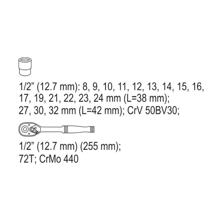 KPL. NASADEK Z GRZECHOTKĄ 1/2" 19CZ.