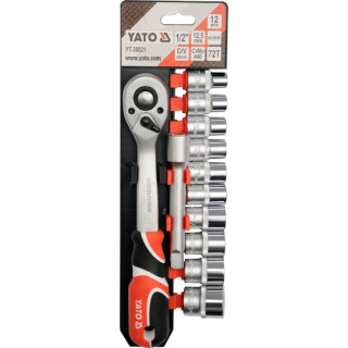 KOMPLET NASADEK Z AKCESORIAMI 1/2", 12CZ