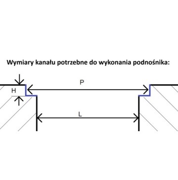 Podnośnik kanałowy hydrauliczny 35t rama prosta