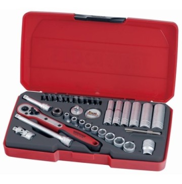Zest kluczy nasadowych z chwytem 1/4 teng tools t1436