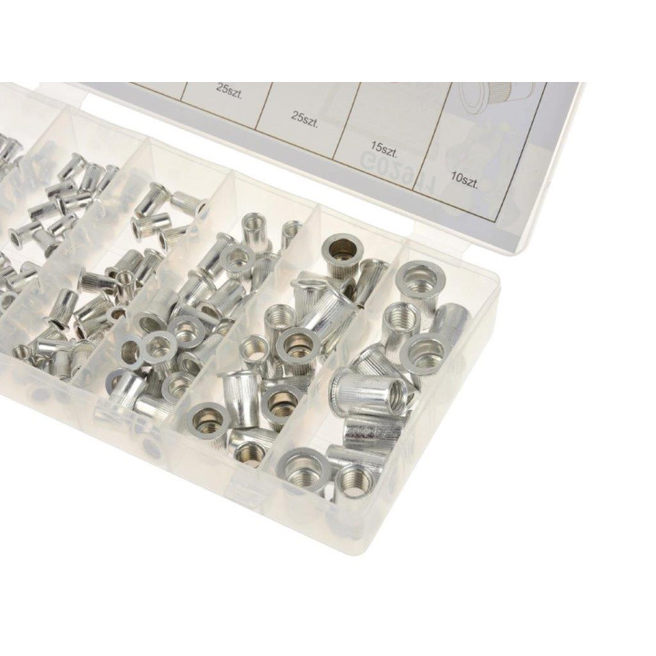ZESTAW NITONAKRĘTEK ALUMINIOWYCH 150SZT.
